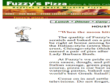 Tablet Screenshot of fuzzyspizza.net